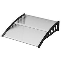 Outsunny Pultvordach transparent B/H/L: ca. 96,5x27x103 cm Pultvordach - schwarz/transparent (103,00/96,50/27,00cm) - Outsunny