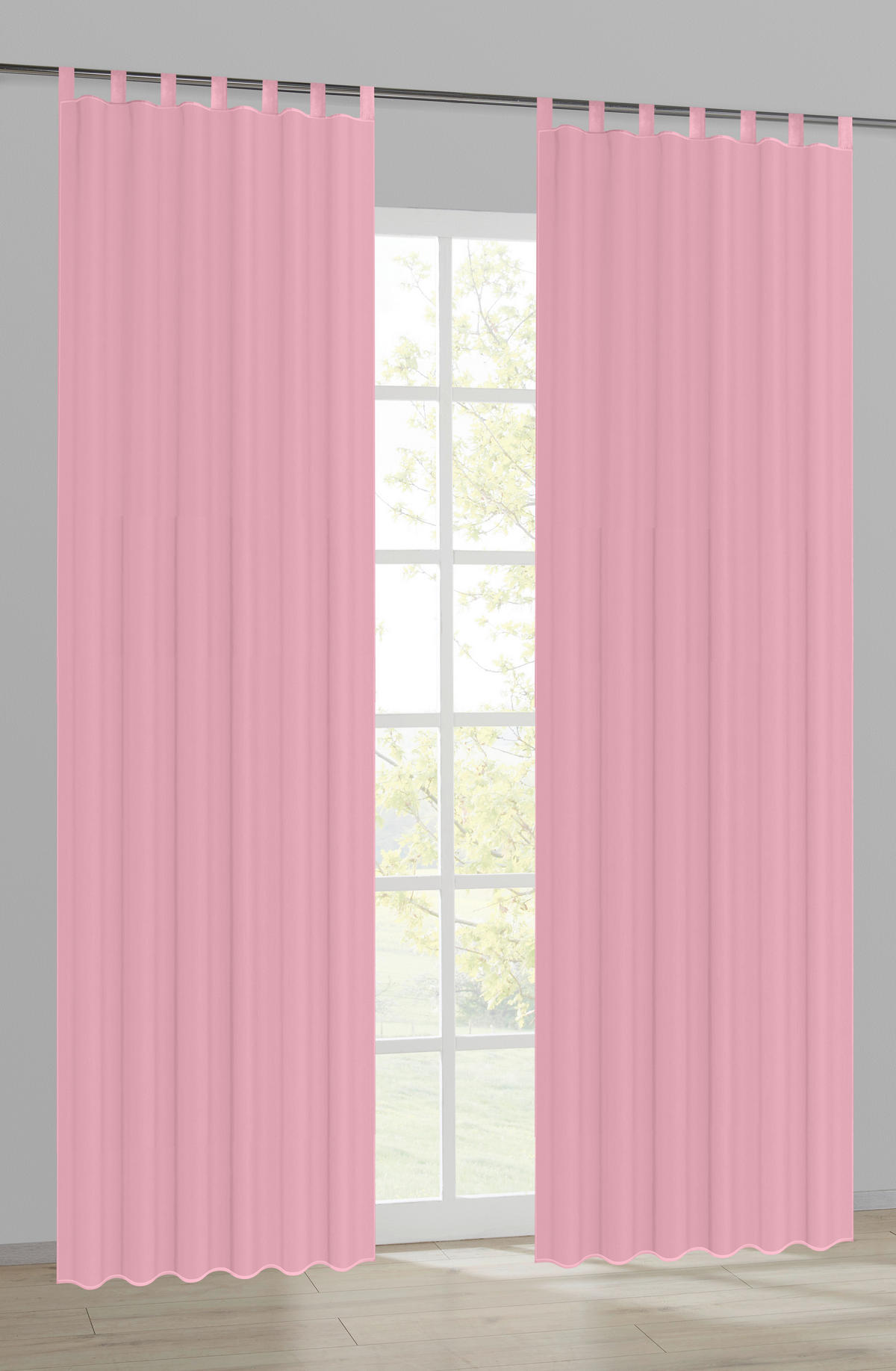 Kombivorhang Nouveau rosa B/L: ca. 140x175 cm Nouveau - rosa (140,00/175,00cm) - POCOline