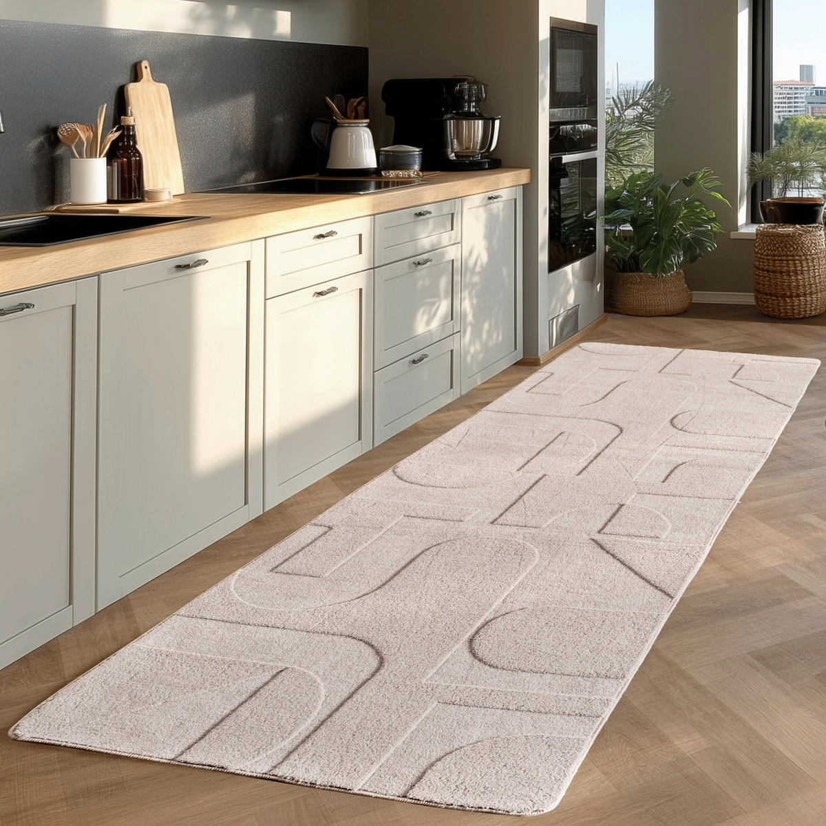 Ayyildiz Teppich POMPEI creme B/L: ca. 80x250 cm POMPEI - creme (80,00/250,00cm) - Ayyildiz