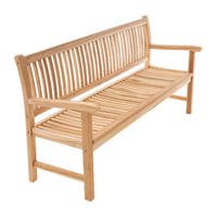 VCM Gartenbank braun Teakholz B/H/L: ca. 60x90x180 cm Gartenbank_3-Sitzer - braun (180,00/60,00/90,00cm) - VCM
