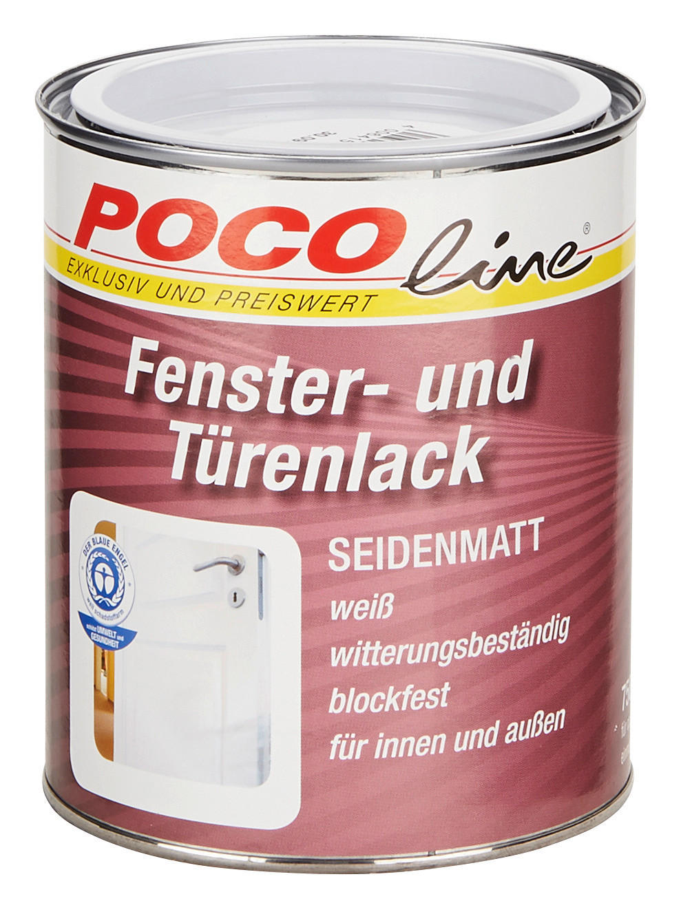 POCOline Acryl Fensterlack weiß seidenmatt ca. 0,75 l Fensterlack_Acryl 750ml - weiß (750ml) - POCOline