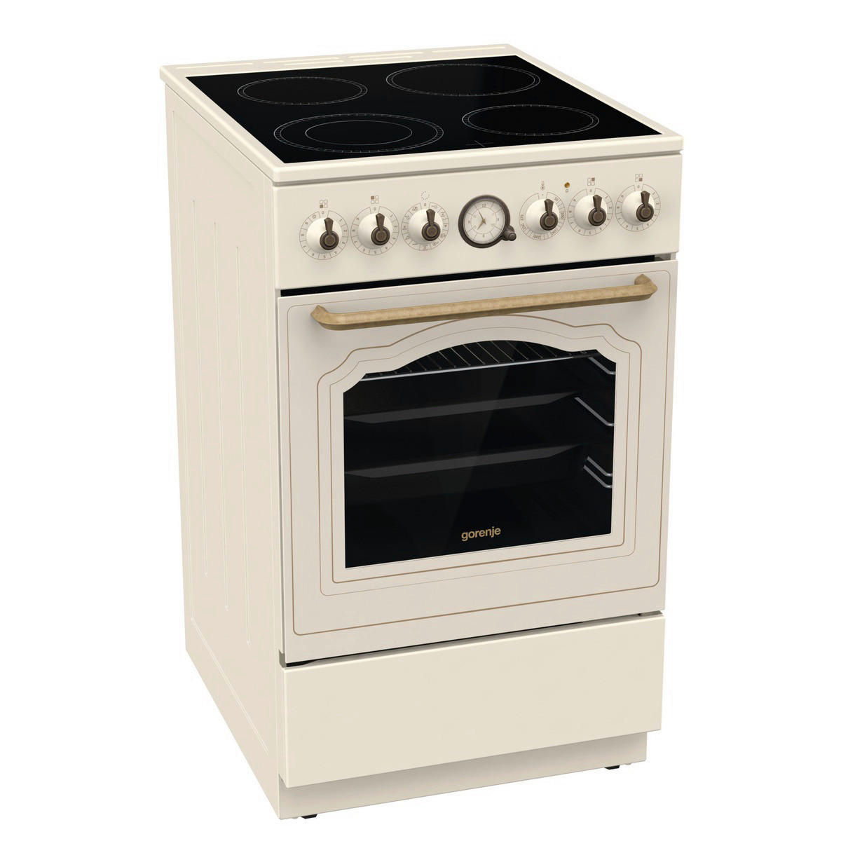 Gorenje Stand-Elektroherd GECS5B70CLI creme B/H/T: ca. 50x85x59,4 cm Stand-Elektroherd GECS5B70CLI - creme (50,00/85,00/59,40cm) - Gorenje