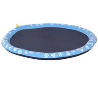 PawHut Hunde-Planschbecken blau Kunststoff B/H/L: ca. 150x1x150 cm Hunde-Planschbecken - blau (150,00/150,00/1,00cm) - PawHut