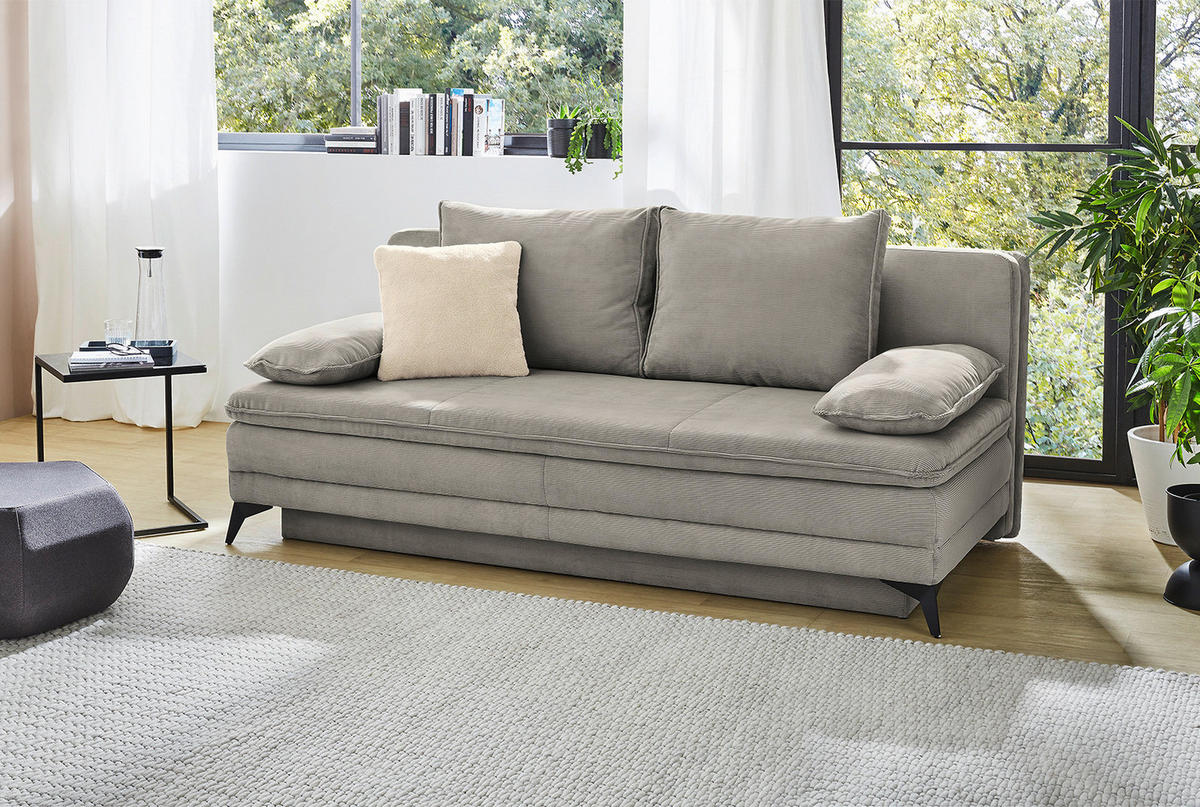 Dauerschlafsofa  grau B/H/T: ca. 202x87x106 cm Laurin_Dauerschlafsofa - grau (202,00/87,00/106,00cm)