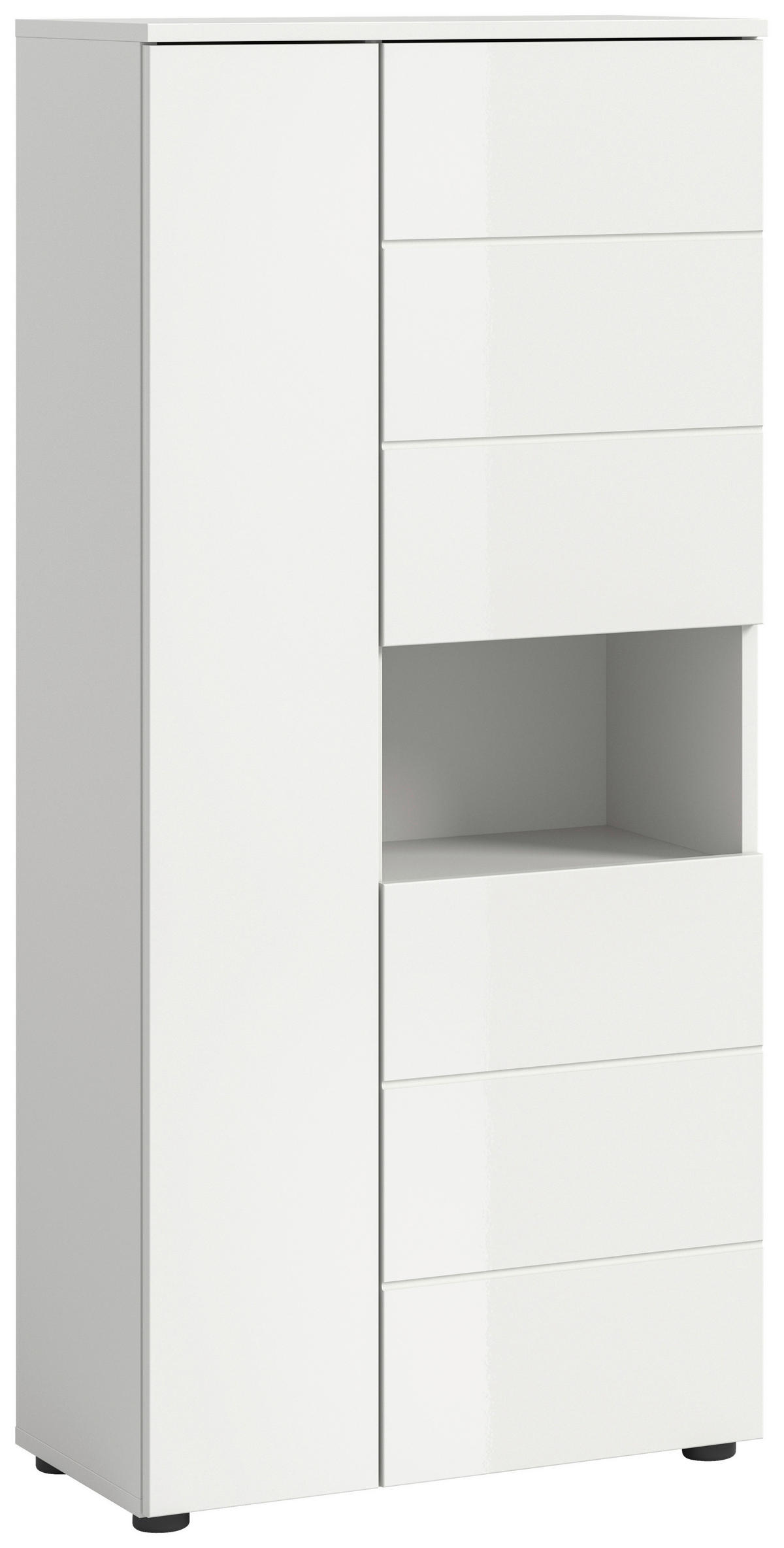 Badhochschrank VIRA weiß weiß Hochglanz B/H/T: ca. 60x133x34 cm VIRA - weiß (60,00/133,00/34,00cm) - xonox.home