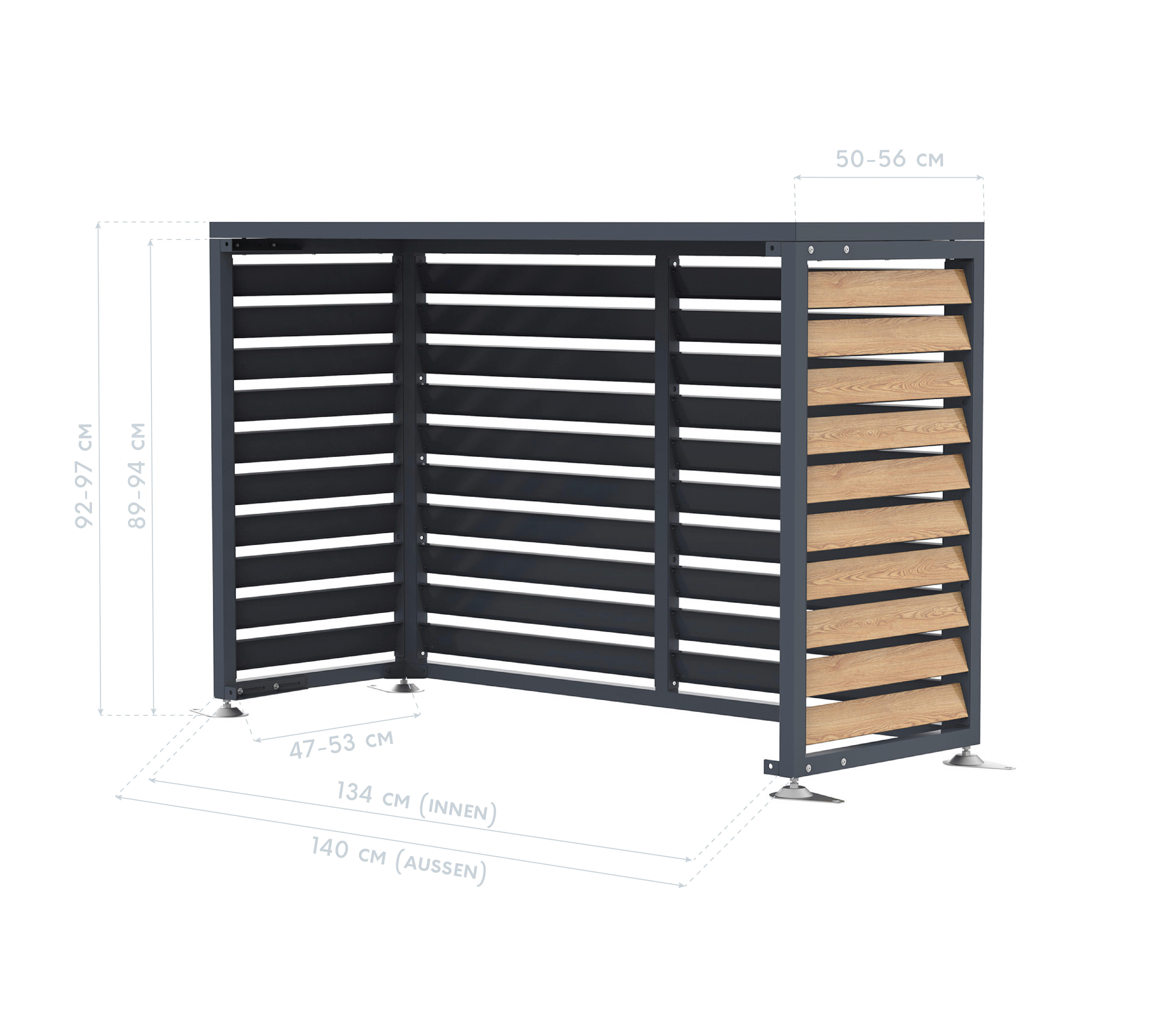 Thumbnail - Westmann Verkleidung Wärmepumpe Boxa Holzoptik B/H/L: ca. 140x97x56 cm