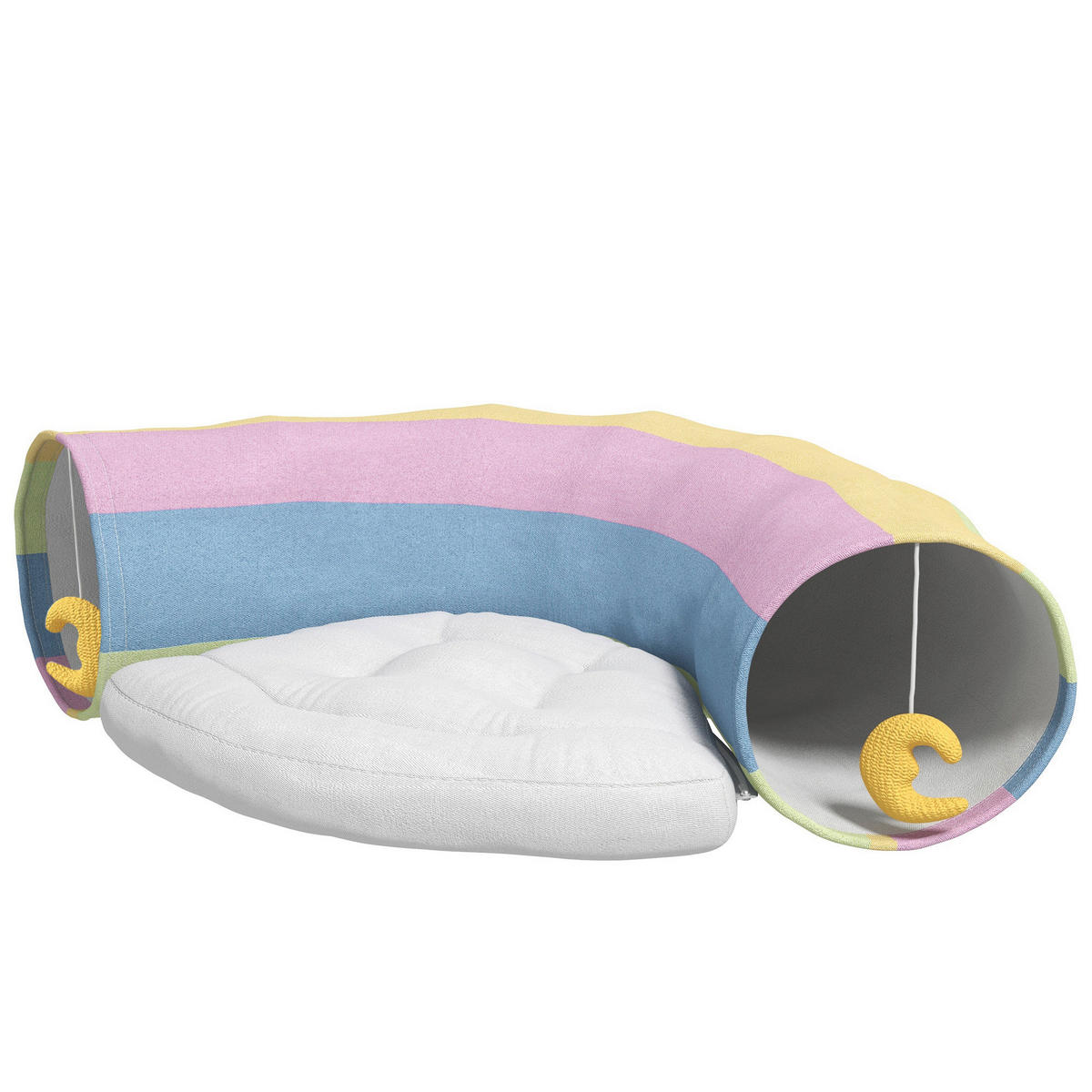 PawHut Katzen-Zubehör bunt Polypropylen B/H/L: ca. 65x105x28 cm Katzentunnel - bunt (28,00/65,00/105,00cm) - PawHut