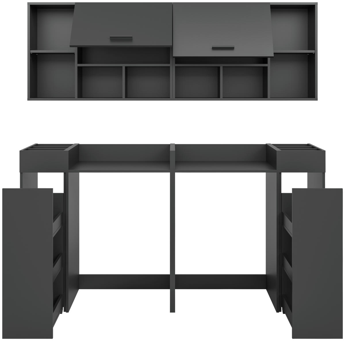 Waschmaschinenumbauschrank Free anthrazit B/H/T: ca. 190x195x60 cm Free - anthrazit (190,00/195,00/60,00cm) - xonox.home