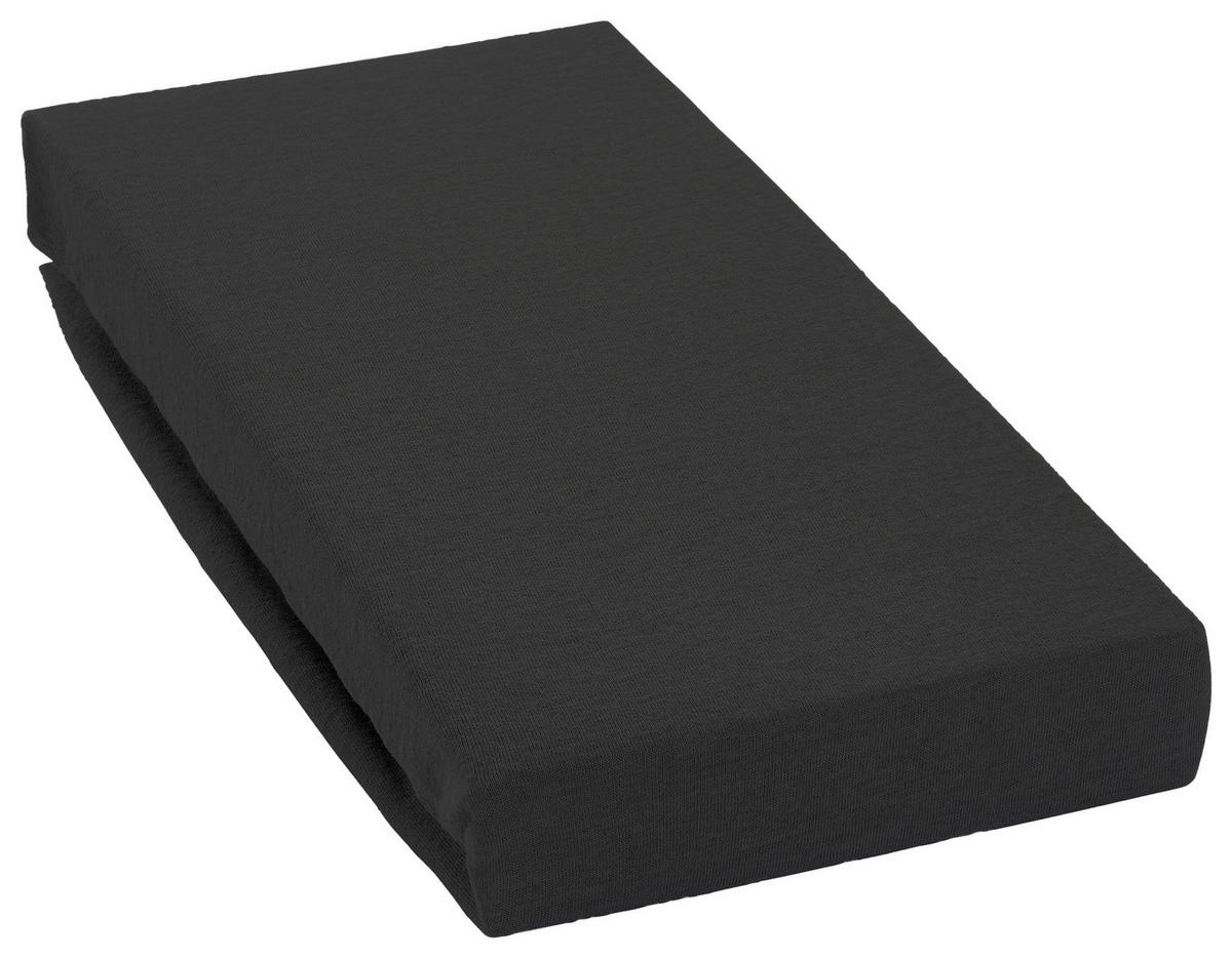 Spannbetttuch Jersey Spannbetttuch_Jersey 100x200cm - schwarz (100,00/200,00cm) - oh cosy
