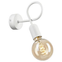 Lamkur Wandleuchte weiß Stahl B/H/L: ca. 8x18x16 cm E27 1 Brennstellen Lizzy - weiß (16,00/8,00/18,00cm) - Lamkur