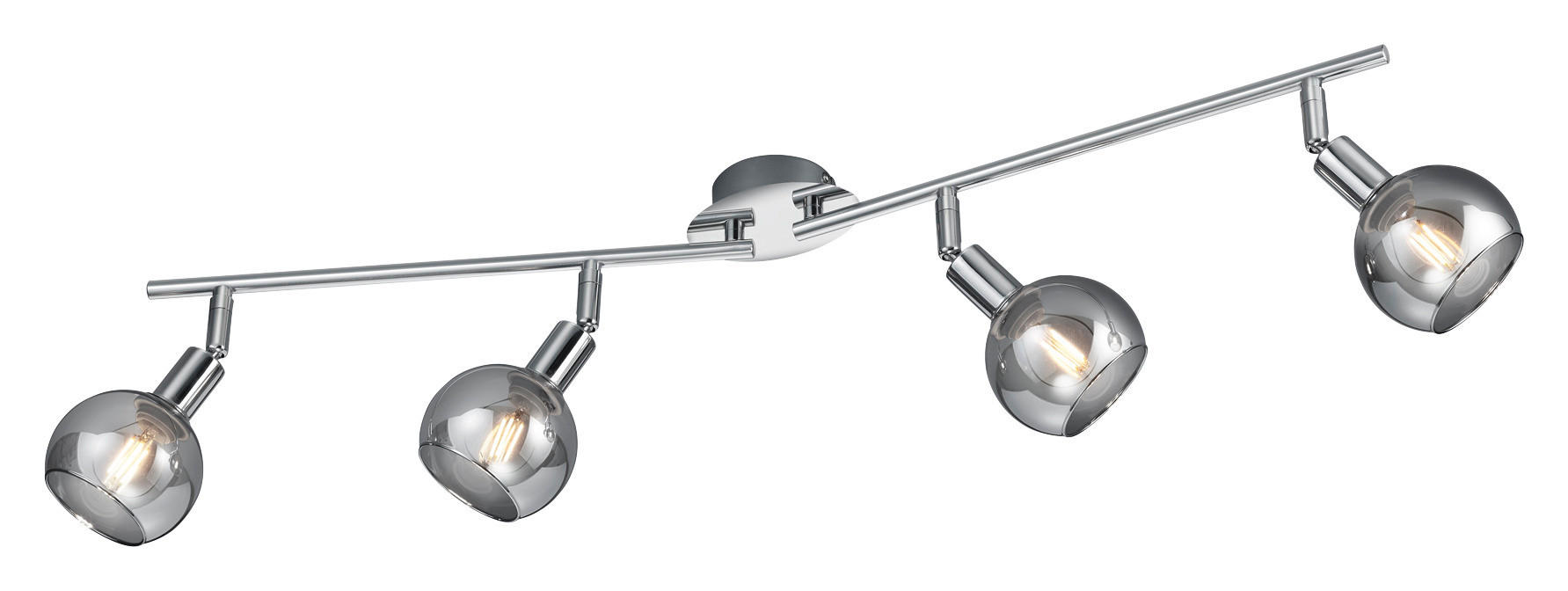 Spot Chrom Metall B/H/T: ca. 85x21x9 cm E14 4 Brennstellen Spot_4flg.Brest - Chrom (85,00/21,00/9,00cm)