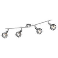 Spot Chrom Metall B/H/T: ca. 85x21x9 cm E14 4 Brennstellen Spot_4flg.Brest - Chrom (85,00/21,00/9,00cm)