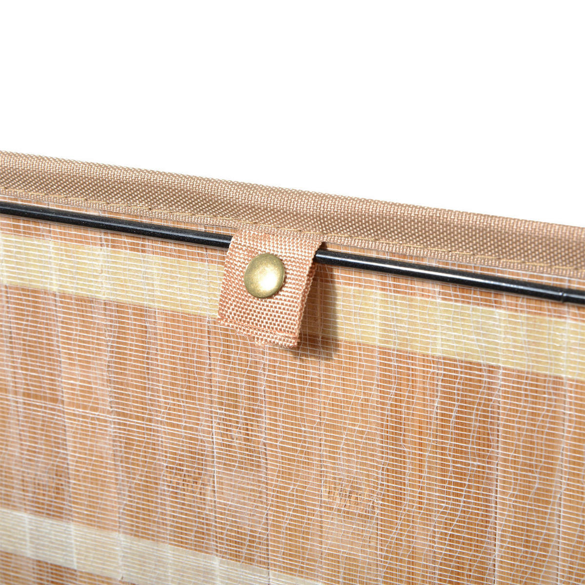 Wäschekorb mit 2 Tragegriffen natur Bambus Stoff Kunststoff B/H/L: ca. 30x60x40 cm Wäschekorb 850-017 - natur (40,00/30,00/60,00cm) - HOMCOM