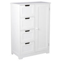 Badkommode weiß B/H/T: ca. 30x83x56 cm Badschrank - weiß (30,00/83,00/56,00cm) - Wohnling