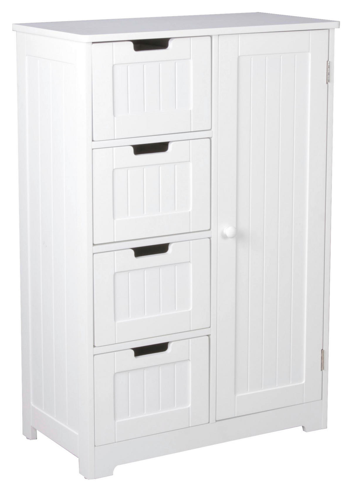 Badkommode weiß B/H/T: ca. 30x83x56 cm Badschrank - weiß (30,00/83,00/56,00cm) - Wohnling