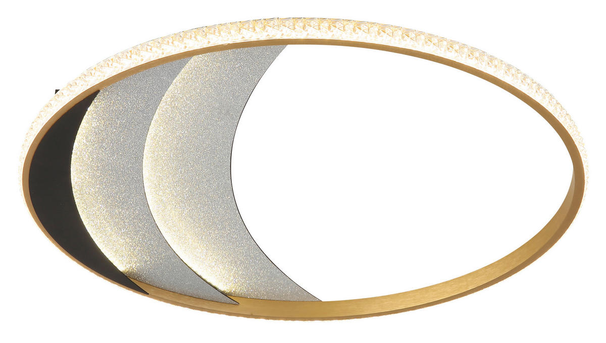 GLOBO Deckenleuchte gold klar schwarz Metall Kunststoff Aluminium H/D: ca. 6x52 cm 1 Brennstellen Constance - gold/klar (52,00/6,00cm) - GLOBO