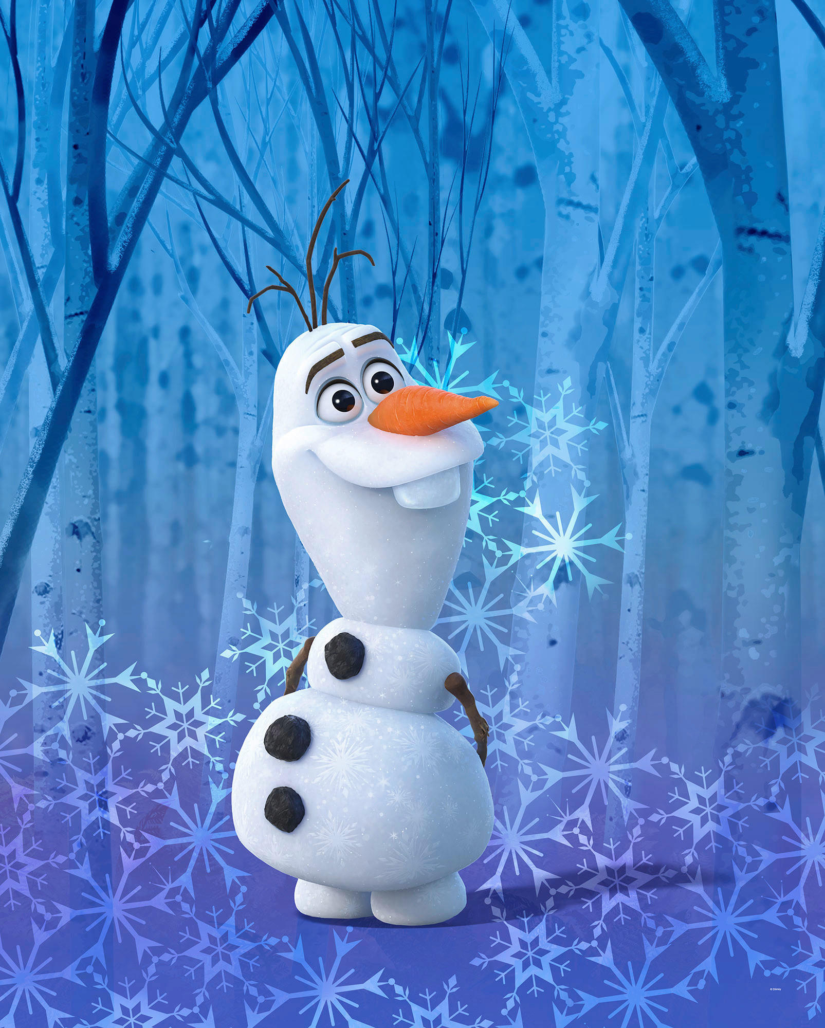 Komar Poster Frozen Olaf Crystal Disney B/L: ca. 40x50 cm Frozen Olaf Crystal - (40,00/50,00cm) - Komar