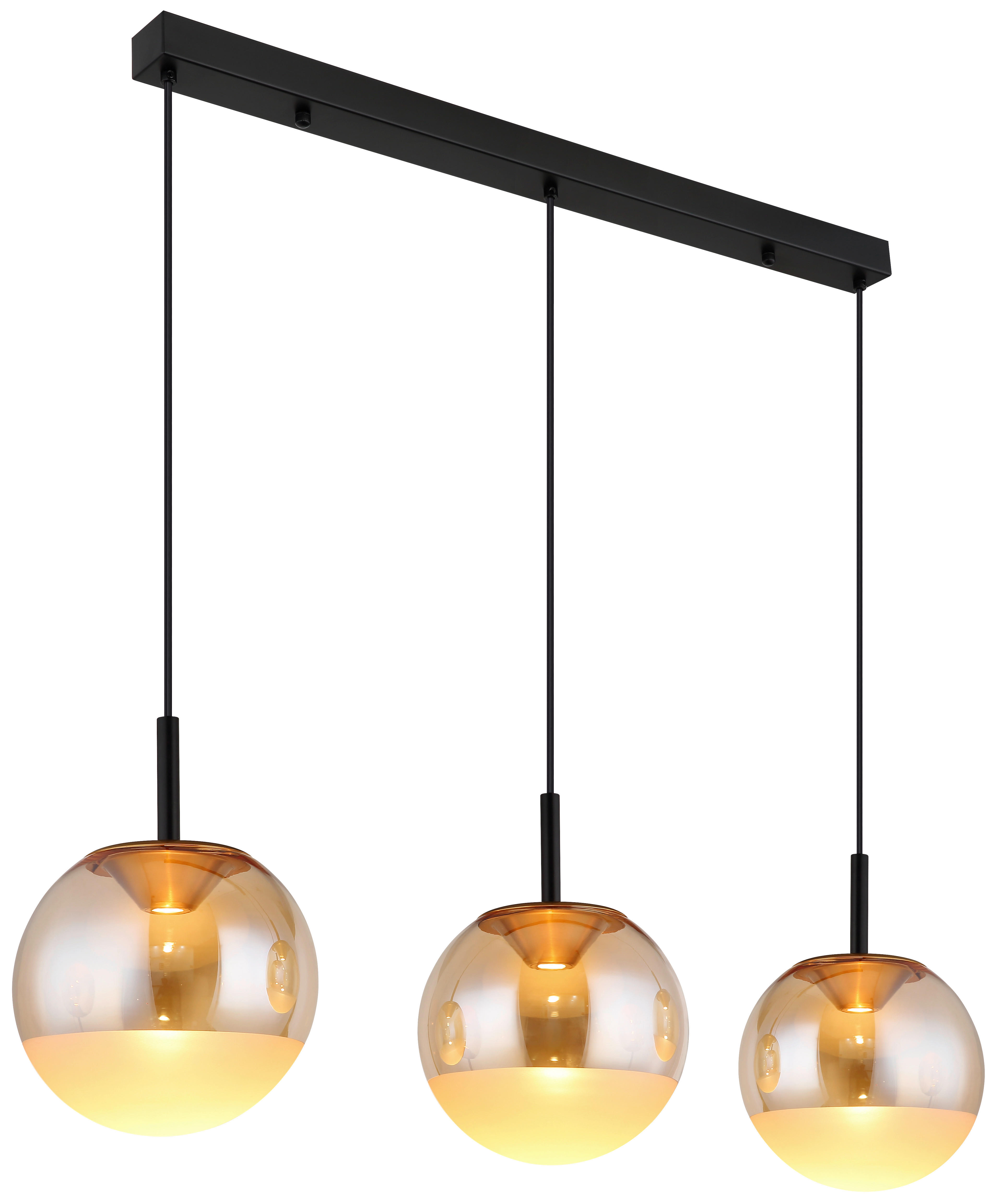 GLOBO LED-Hängeleuchte schwarz messing Aluminium Metall B/H/L: ca. 25x130x106 cm 1.0 Brennstellen SEVERIN - messing/schwarz (106,00/25,00/130,00cm) - GLOBO