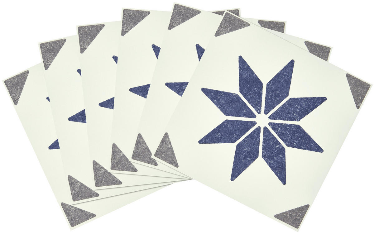 d-c-fix Wandfliese selbstklebend weiß B/L: ca. 15,25x15,25 cm Wandfliesen_d-c-fix_selbstklebend - blau/weiß (15,25/15,25cm) - d-c-fix