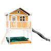 AXI Spielhaus Marc braun B/H/L: ca. 432x293x212 cm Marc - braun/weiß (212,00/432,00/293,00cm) - AXI