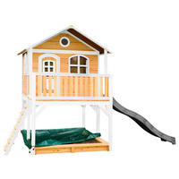 AXI Spielhaus Marc braun B/H/L: ca. 432x293x212 cm Marc - braun/weiß (212,00/432,00/293,00cm) - AXI