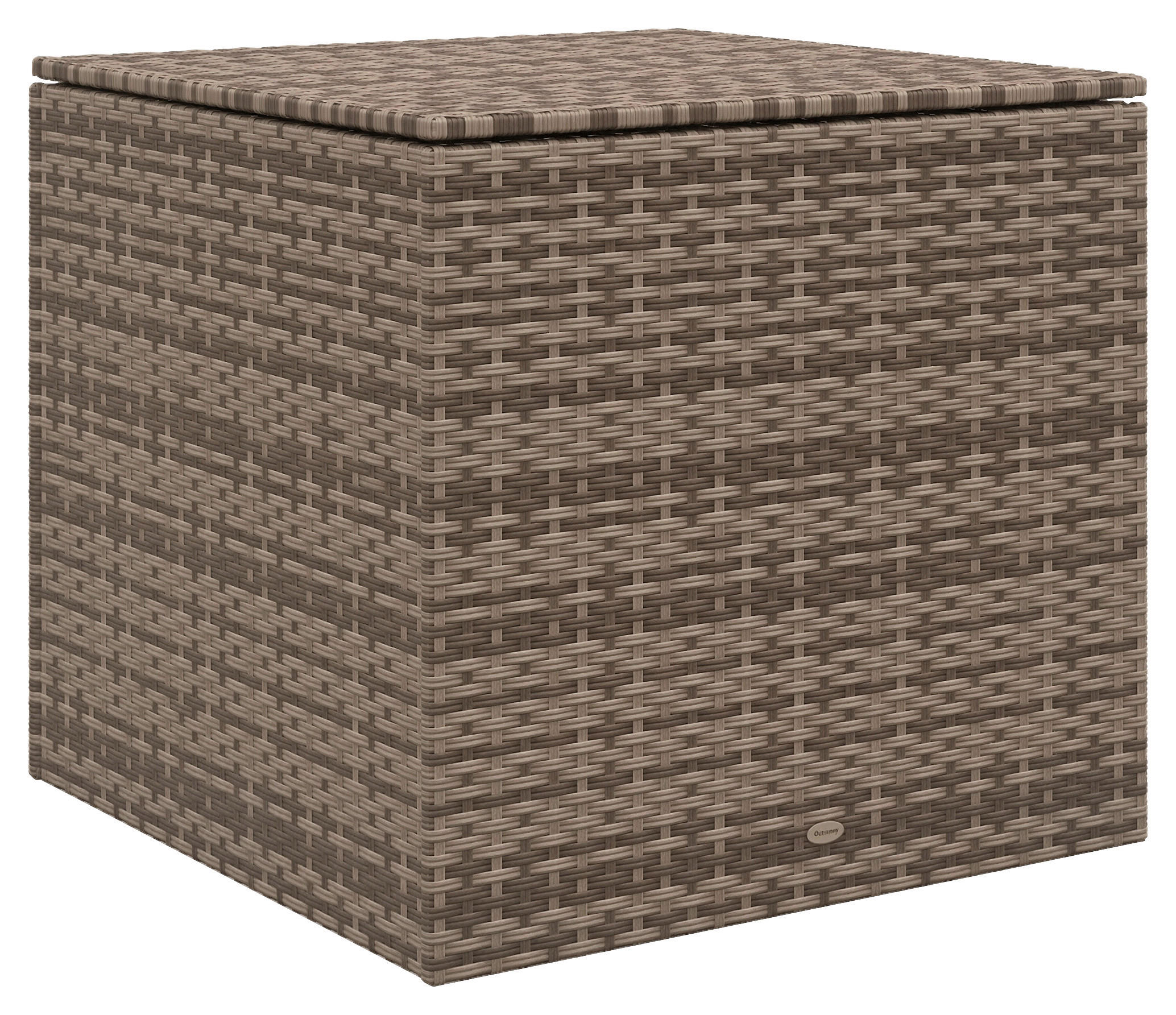 Outsunny Auflagenbox sand Polyrattan B/H/L: ca. 75x70x75 cm Auflagenbox - sand (75,00/75,00/70,00cm) - Outsunny