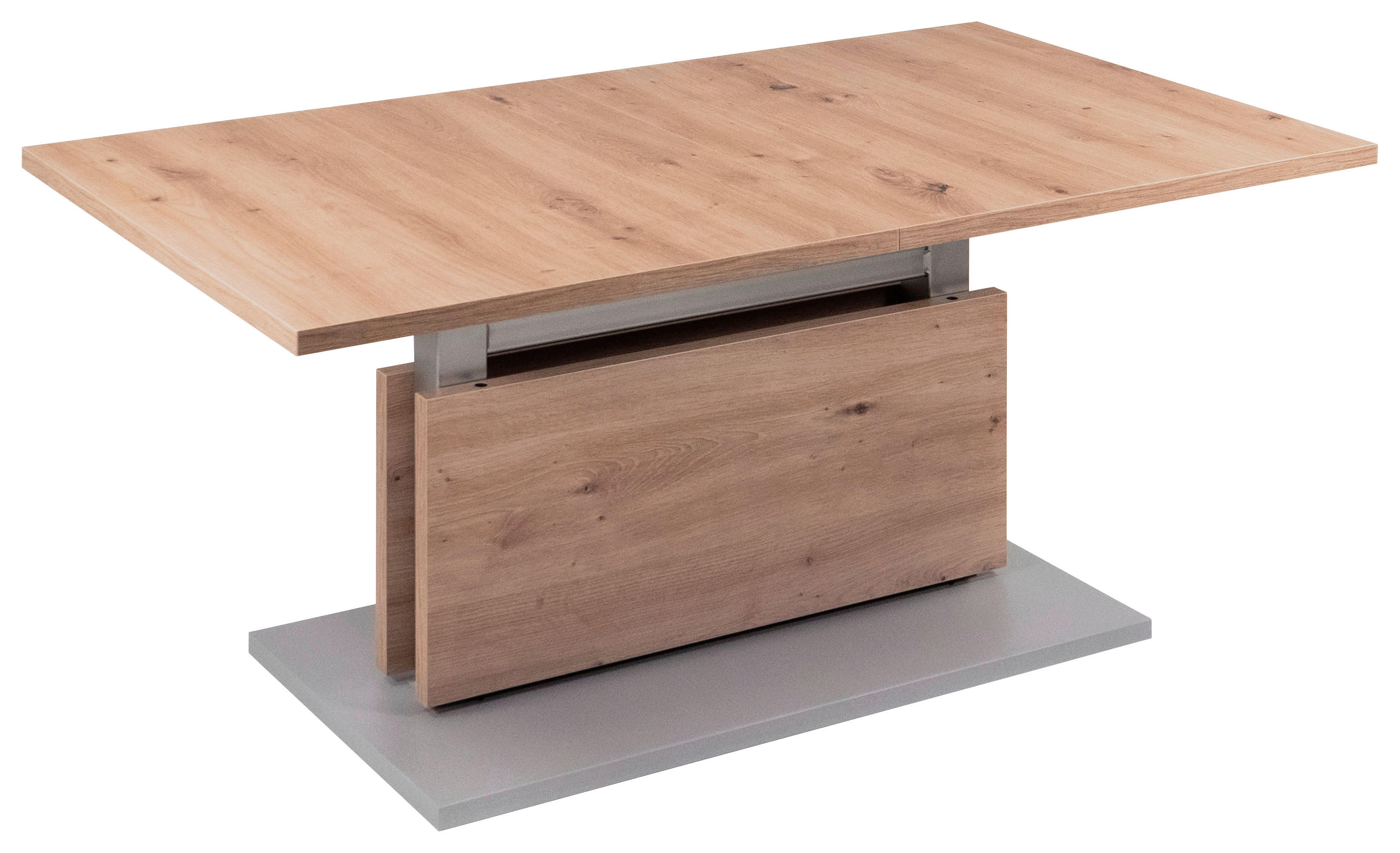 Couchtisch Eiche Nachbildung B/H/T: ca. 63x54x110 cm Bremen_WEI_Couchtisch - Eiche/silber (63,00/54,00/110,00cm)