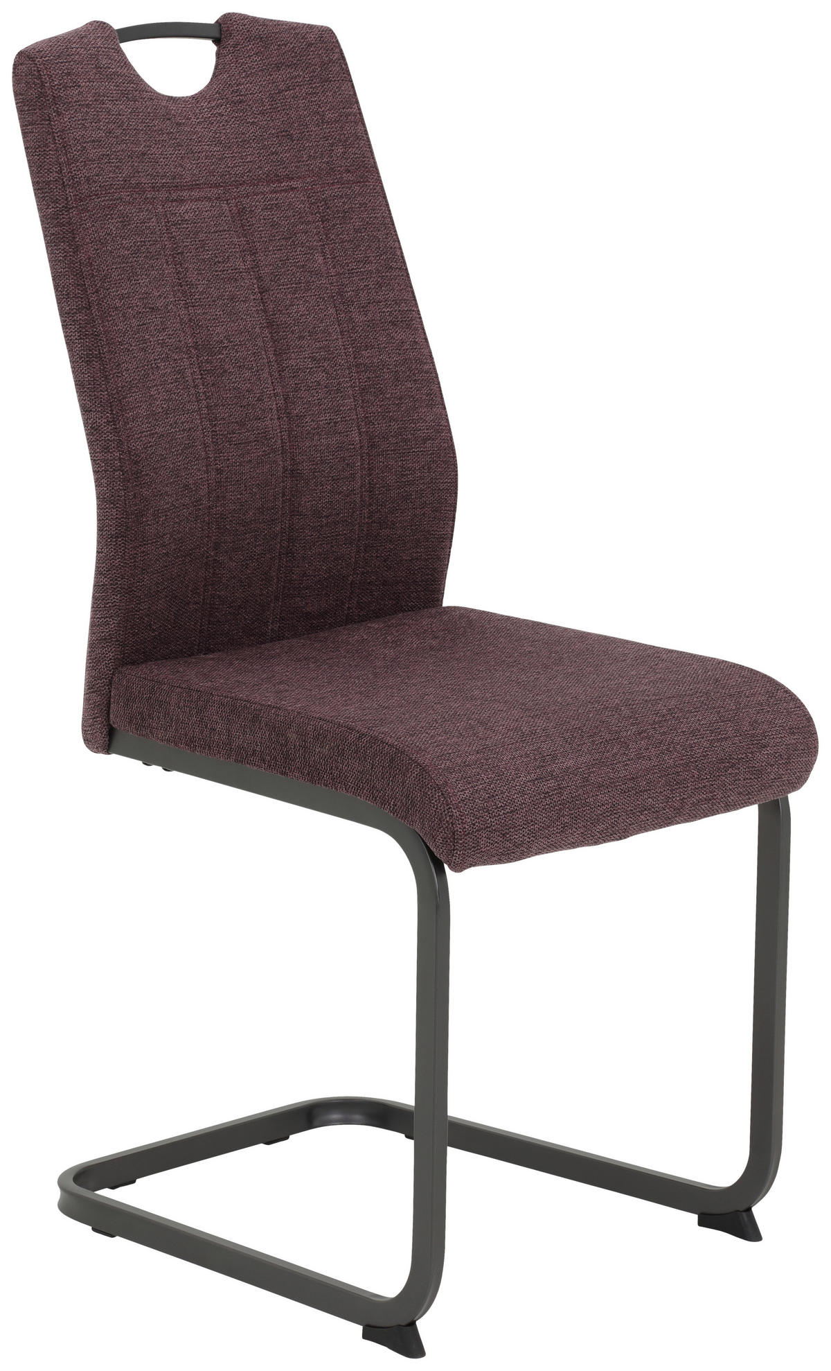 Stuhl 4er Set BRITTA wilde Beere grau Microfaser Metall B/H/T: ca. 44x100x59 cm 4er Set BRITTA - wilde Beere/grau (44,00/100,00/59,00cm) - Hela