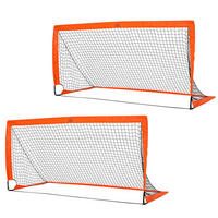 HOMCOM Fußballtor orange Metall B/H/L: ca. 90x90x183 cm Fußballtor - orange (183,00/90,00/90,00cm) - HOMCOM