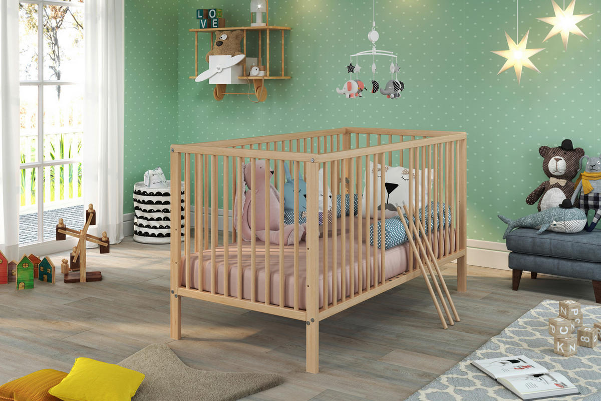 Babybett buche B/H/T: ca. 144x84x78 cm Liegefläche B/L: ca. 70x140 cm Universal_Babybett 1101-620-C3 - buche (144,00/84,00/78,00cm)