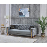 Schlafsofa Crystal braun grau B/H/T: ca. 235x86x87 cm Crystal - gold/braun (235,00/86,00/87,00cm)