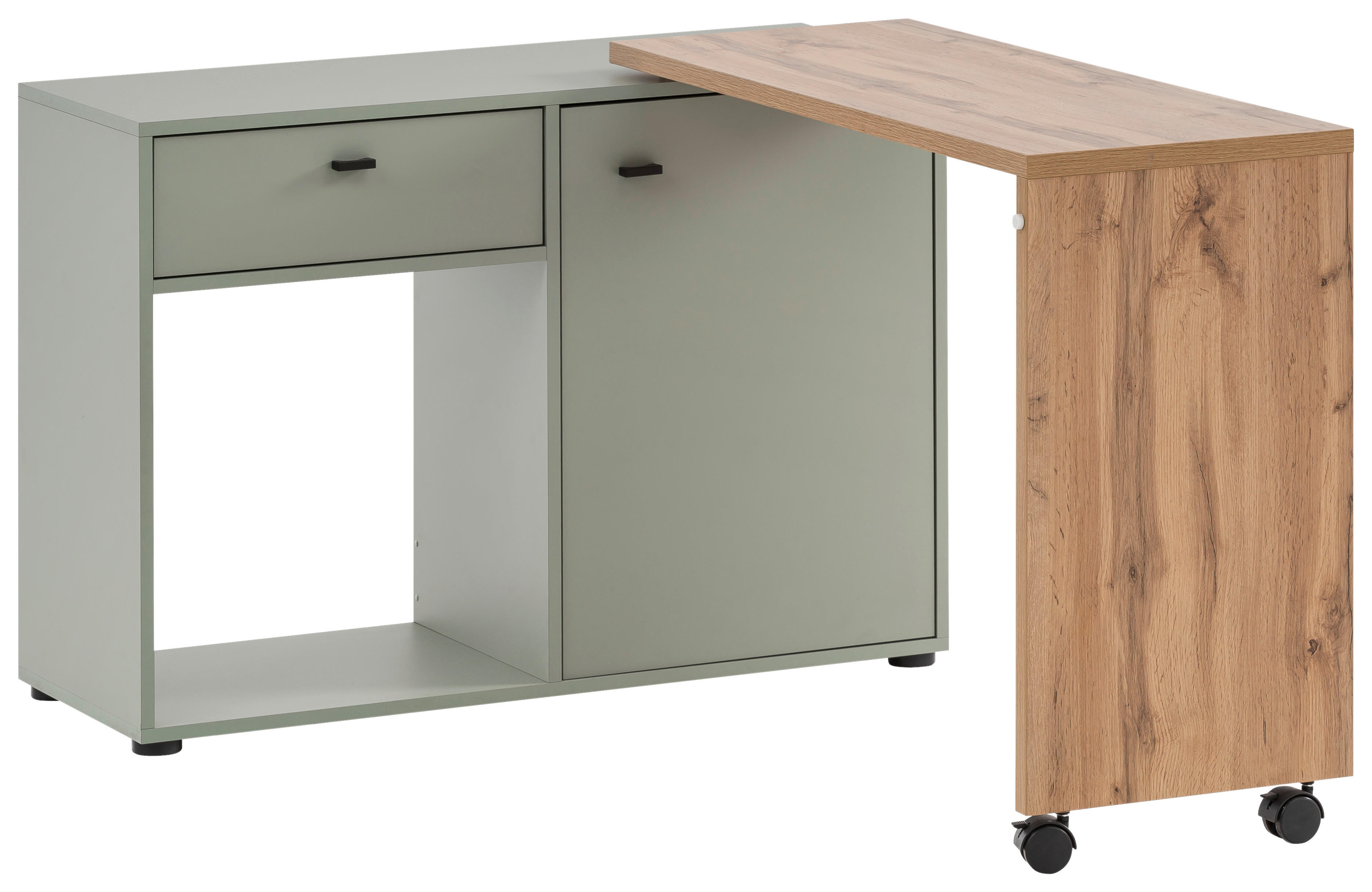 Schreibtisch Tiny working Pistazie Eiche Landhaus Nachbildung B/H/T: ca. 104,6x75,3x39 cm Tiny working - Eiche/Pistazie (104,60/75,30/39,00cm) - Möbelpartner