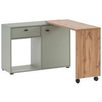 Schreibtisch Tiny working Pistazie Eiche Landhaus Nachbildung B/H/T: ca. 104,6x75,3x39 cm Tiny working - Eiche/Pistazie (104,60/75,30/39,00cm) - Möbelpartner