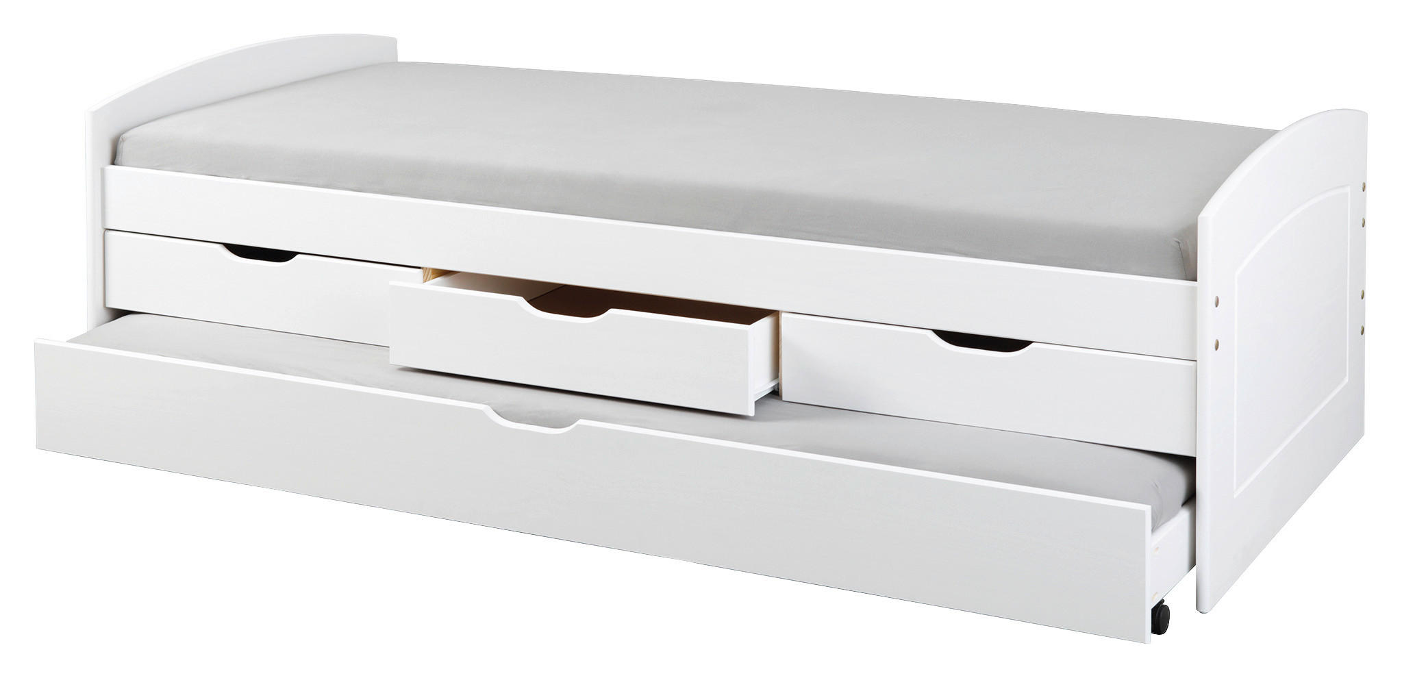 Funktionsbett RIEKA 90x200 weiß RIEKA 90x200 - weiß (205,00/98,00/63,00cm) - Inter Link