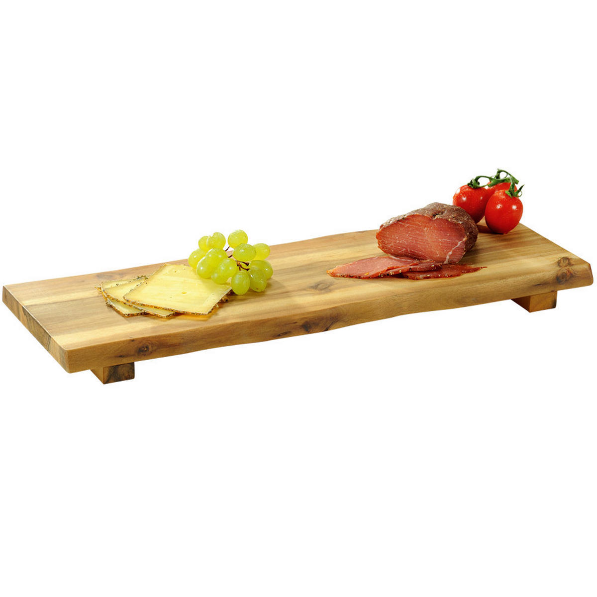Kesper Servierbrett braun Akazie B/H/L: ca. 19x53x4 cm Servierbrett - braun (4,00/19,00/53,00cm) - Kesper