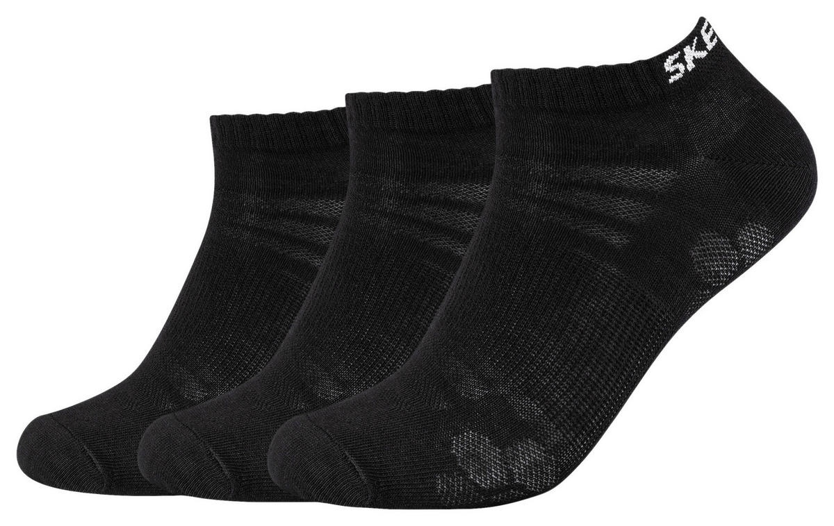 Damen & Herren-Socken Skechers schwarz 3 Packstücke Größe 35-38 Skechers - schwarz - Skechers