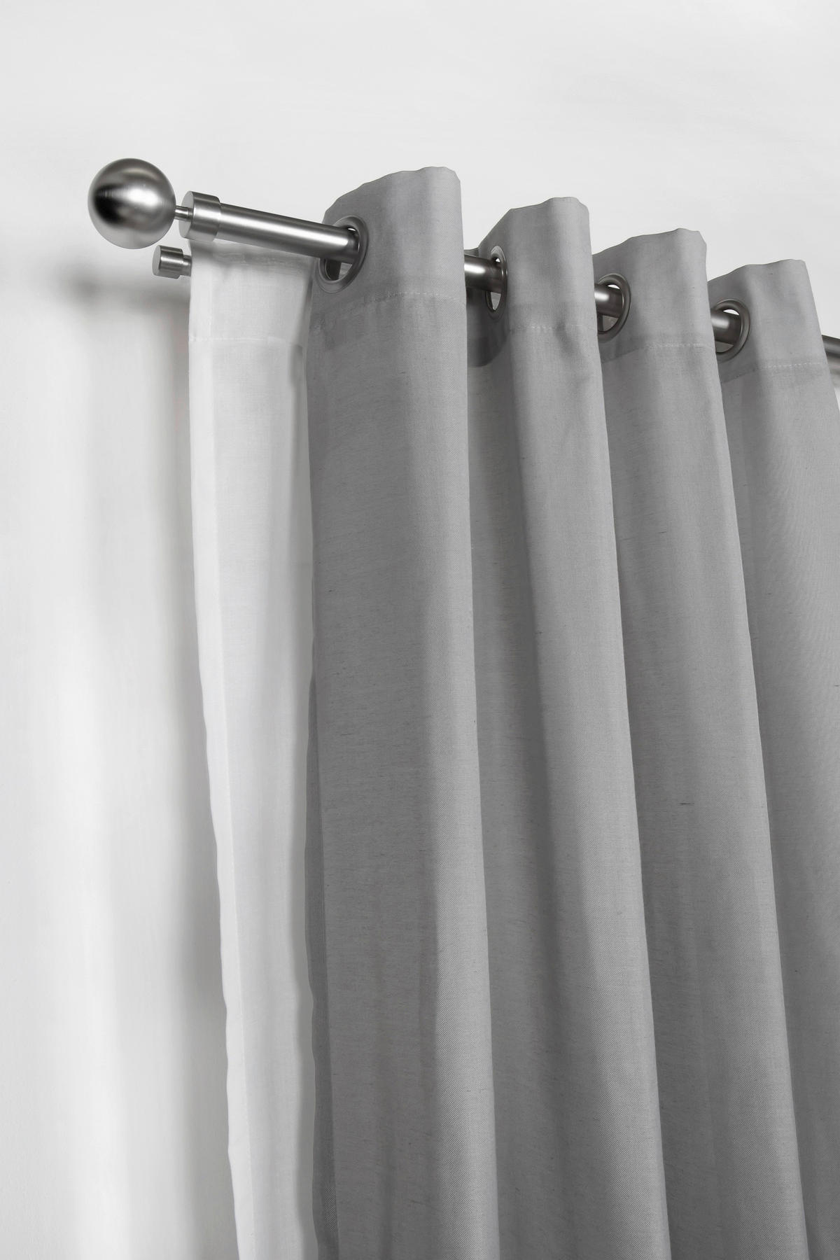 Stilgarnituren habito/ball-classic Edelstahloptik Metall ausziehbar von ca. 190 bis 360 cm 2.0 Läufe habito/ball-classic - Edelstahloptik - ondeco