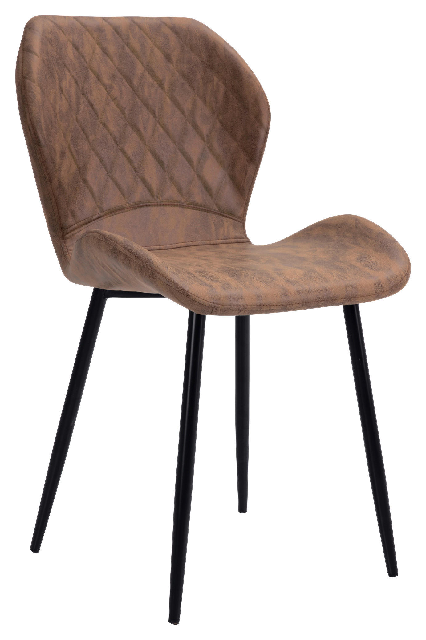 Stuhl Lena braun B/H/T: ca. 50x86x58 cm Lena - braun/schwarz (50,00/86,00/58,00cm)