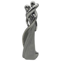 POCOline Deko-Figur silber Porzellan B/H/L: ca. 8x27x9,3 cm Deko-Tanzpärchen - silber (9,30/8,00/27,00cm) - POCOline