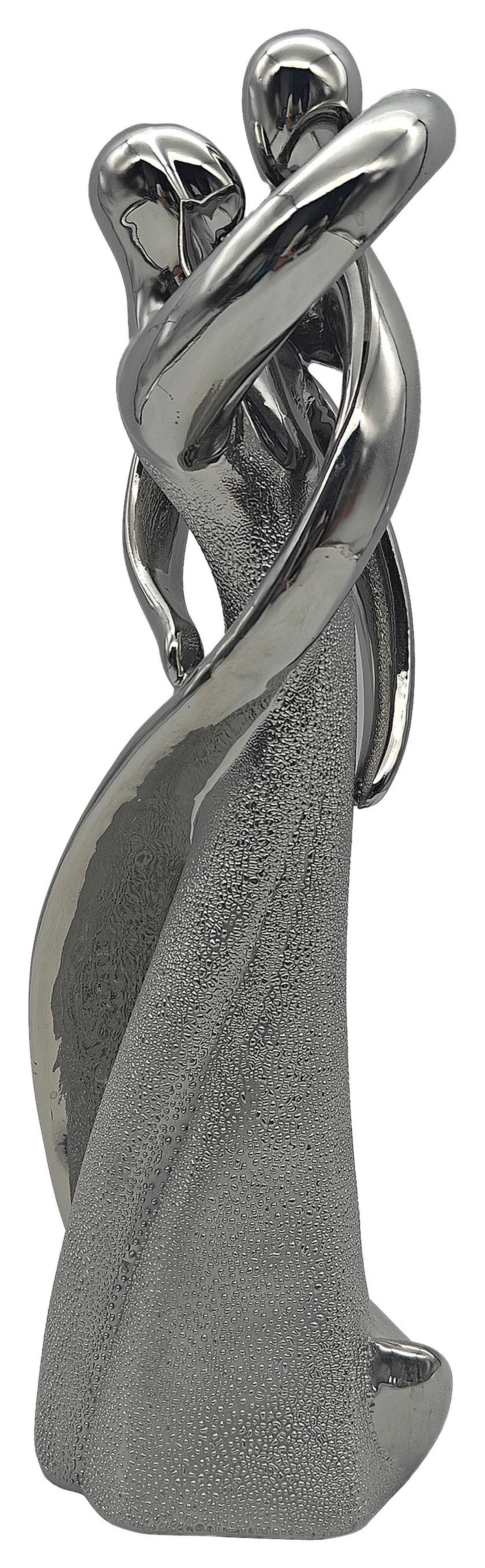 POCOline Deko-Figur silber Porzellan B/H/L: ca. 8x27x9,3 cm Deko-Tanzpärchen - silber (9,30/8,00/27,00cm) - POCOline