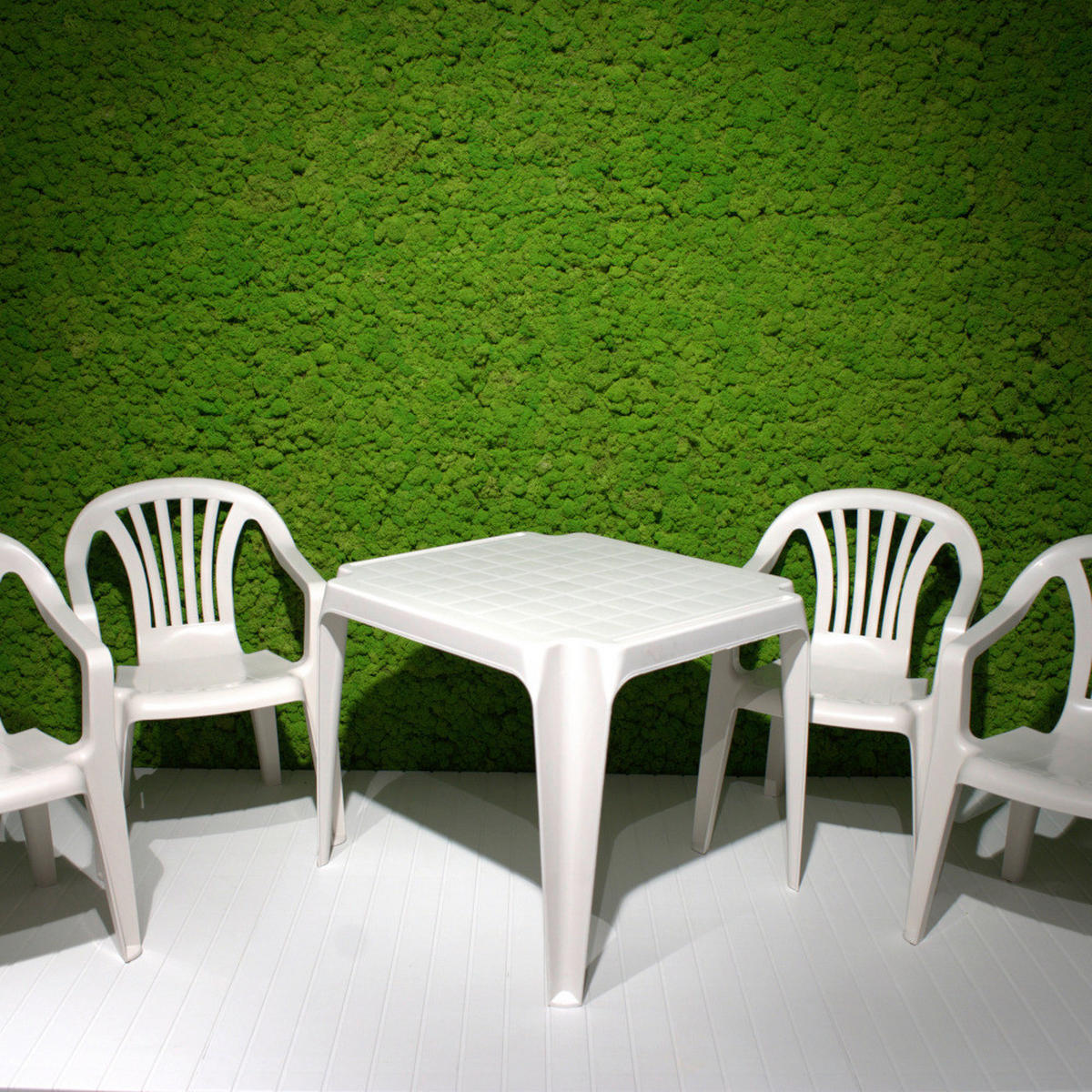 ProGarden Kindermöbel-Set weiß Kunststoff B/H/L: ca. 38x53x43 cm Kindermöbel-Set_4xSessel_1xTisch - weiß (43,00/38,00/53,00cm) - ProGarden