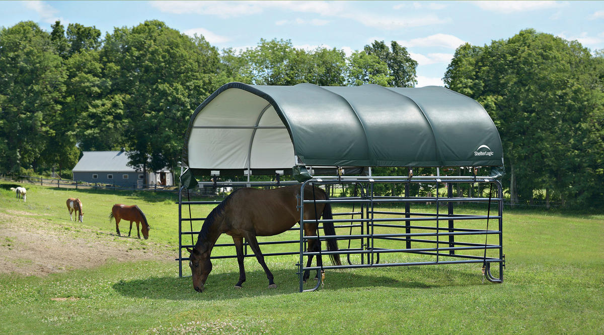 ShelterLogic Weidezelt 3,7m² grün Kunststoff 3,7m² - grün - ShelterLogic