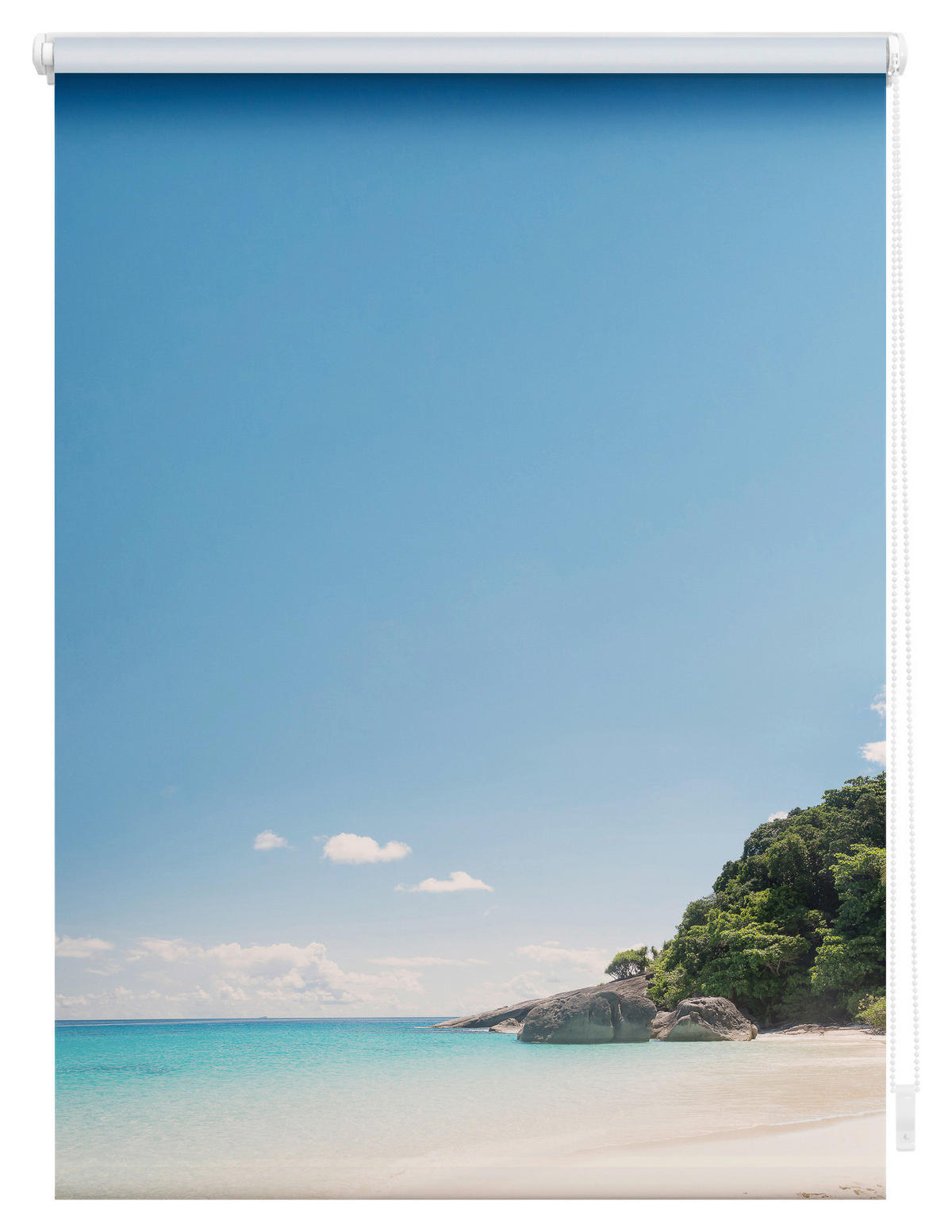 LICHTBLICK Rollo Südseeinsel blau B/L: ca. 100x150 cm Südseeinsel - blau (100,00/150,00cm) - LICHTBLICK