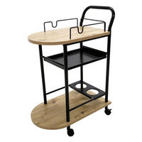 Küchenwagen  buche Nachbildung schwarz B/H/T: ca. 65x83x35 cm Stina_Küchenwagen 52480 - buche/schwarz (65,00/83,00/35,00cm)