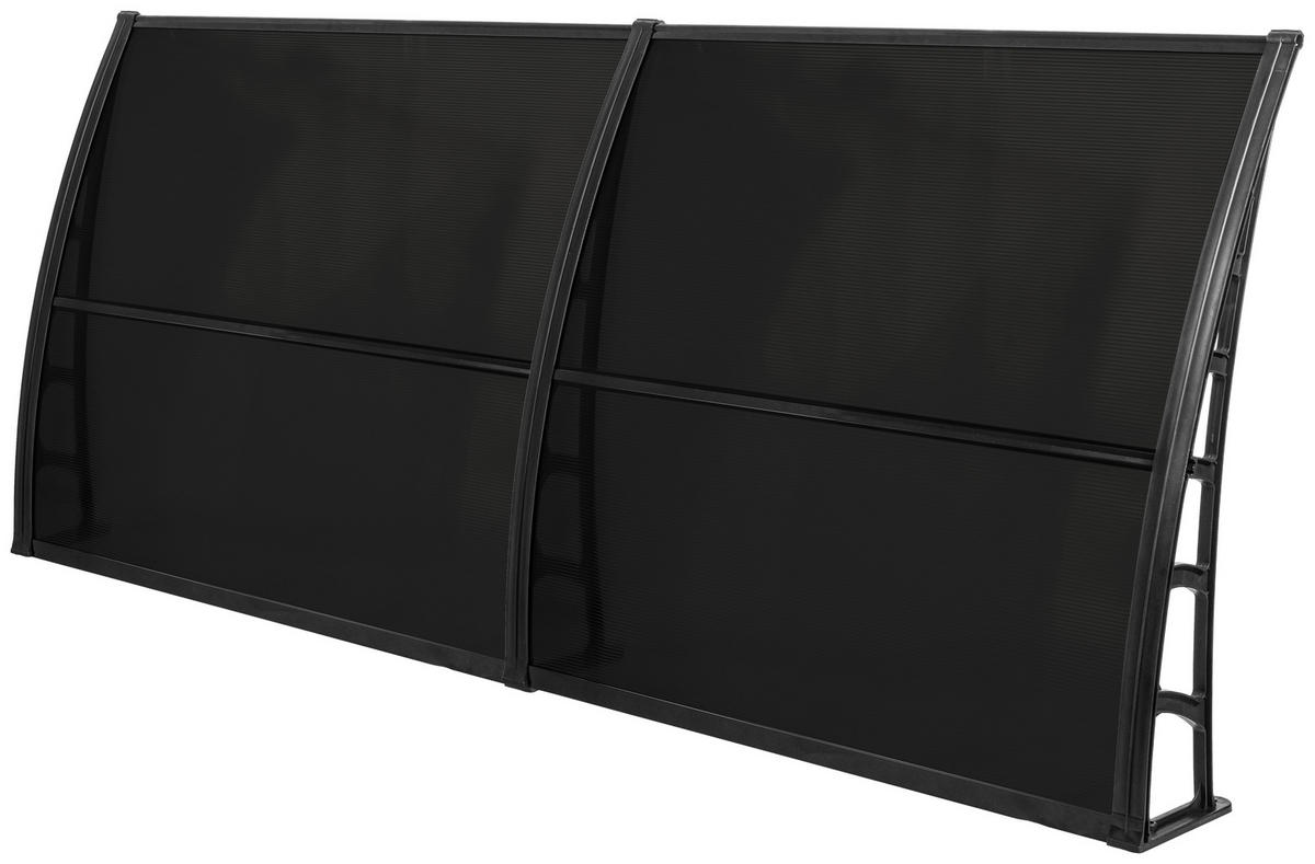 Brosplast Vordach schwarz B/H/L: ca. 240x23x105 cm Vordach_GRDNL003 - schwarz (105,00/240,00/23,00cm) - Brosplast