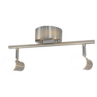 Näve Leuchten LED-Spot stahlgrau Kunststoff Metall B/H/T: ca. 34x15x10 cm 2 Brennstellen MALAGA - stahlgrau (34,00/15,00/10,00cm) - Näve Leuchten