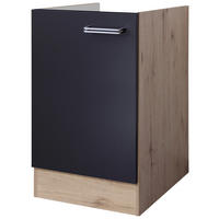 Spülenschrank Elva anthrazit strukturiert B/H/T: ca. 50x82x57 cm Elva - Eiche/anthrazit (50,00/82,00/57,00cm) - Flex-Well