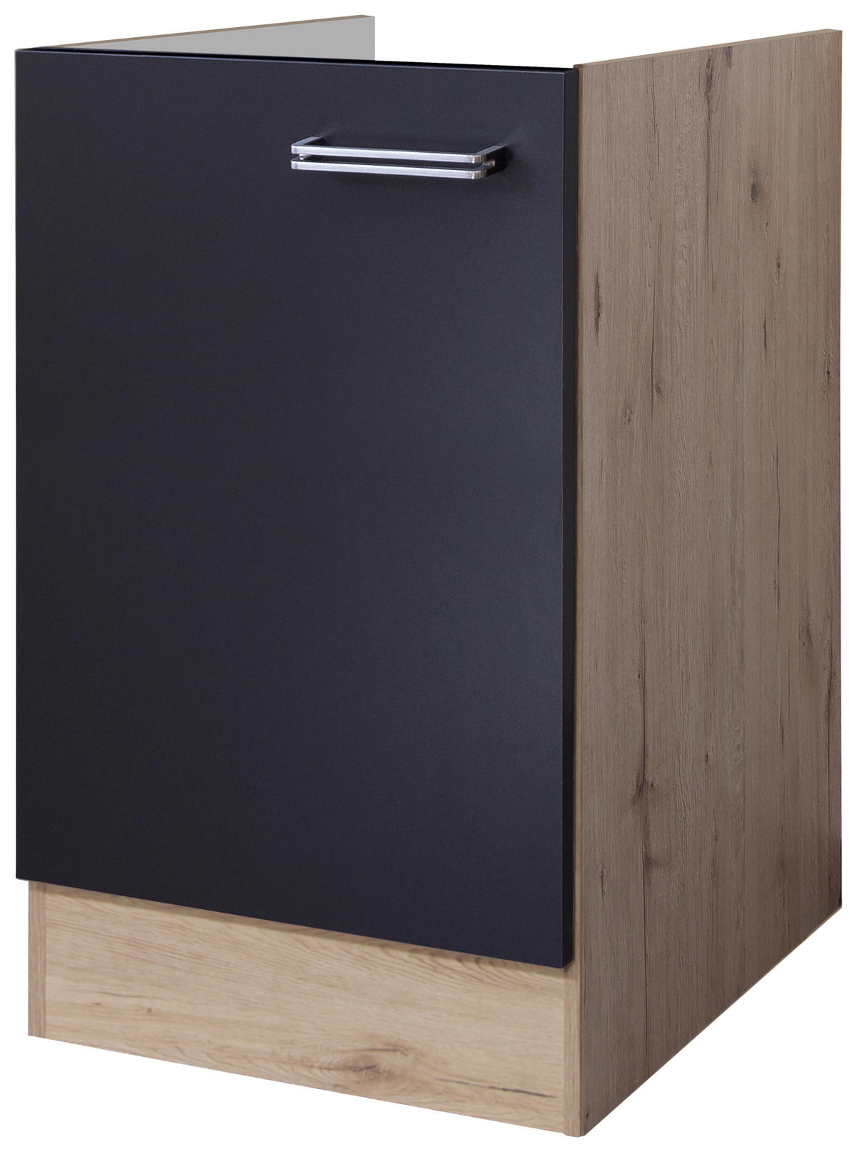 Spülenschrank Elva anthrazit strukturiert B/H/T: ca. 50x82x57 cm Elva - Eiche/anthrazit (50,00/82,00/57,00cm) - Flex-Well