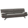 Sofa Bruno graubraun Microfaser B/H/T: ca. 230x83x94 cm Bruno - schwarz/graubraun (230,00/83,00/94,00cm)