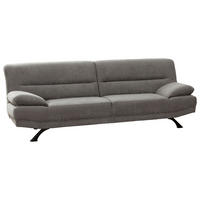 Sofa Bruno graubraun Microfaser B/H/T: ca. 230x83x94 cm Bruno - schwarz/graubraun (230,00/83,00/94,00cm)